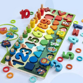 Puzzle Éducatif en Bois - Apprentissage Interactif pour Enfants