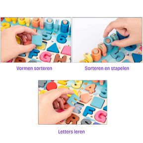 Puzzle Éducatif en Bois - Apprentissage Interactif pour Enfants