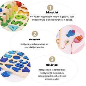 Puzzle Éducatif en Bois - Apprentissage Interactif pour Enfants