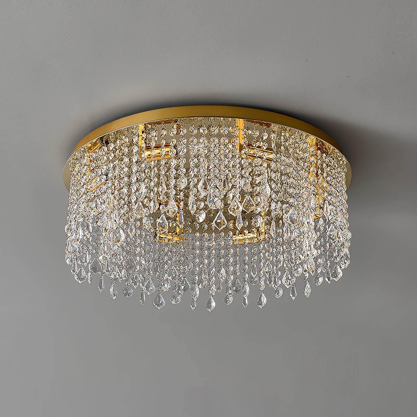 Lampe de Plafond en Cristal - Éclairage Luxueux et Design Élégant