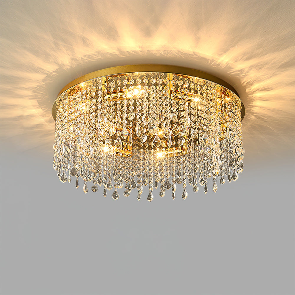 Lampe de Plafond en Cristal - Éclairage Luxueux et Design Élégant
