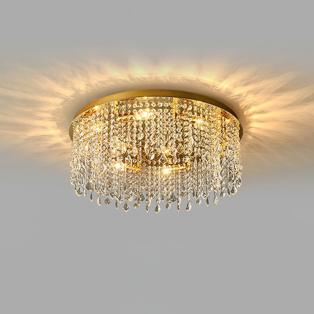 Lampe de Plafond en Cristal - Éclairage Luxueux et Design Élégant