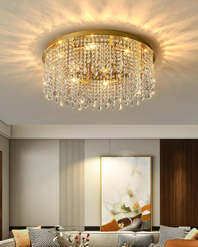 Lampe de Plafond en Cristal - Éclairage Luxueux et Design Élégant