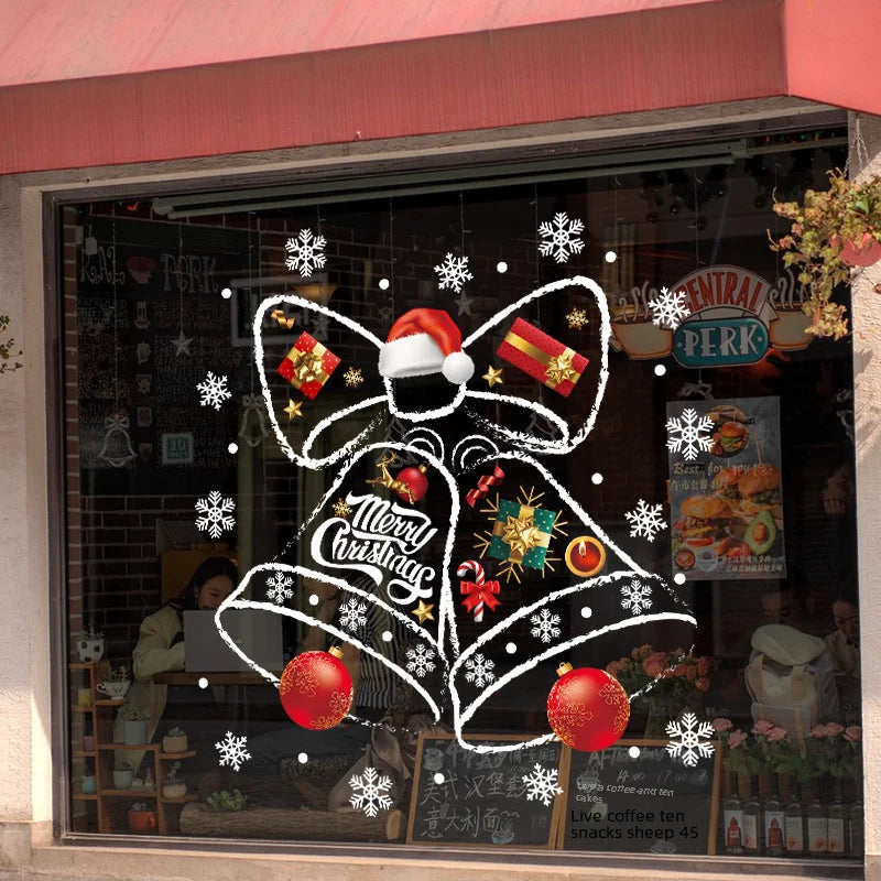 Autocollants de Fenêtre de Noël - Décoration Festive et Réutilisable
