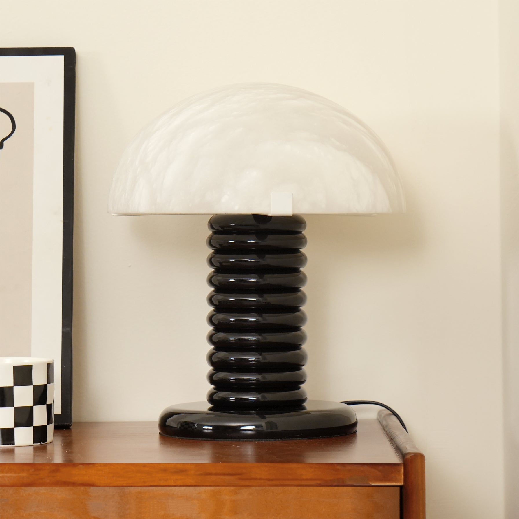 Lampe de Table Ambiante en Alabastre - Élégance et Design Sophistiqué