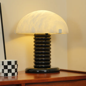 Lampe de Table Ambiante en Alabastre - Élégance et Design Sophistiqué