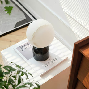 Lampe de Table en Alabastre et Marbre - Éclairage Luxueux et Ambiance Sophistiquée