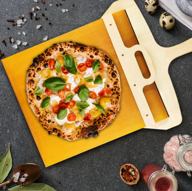 Pelleteuse à Pizza en Bois - Mécanisme Glissant et Facile à Nettoyer