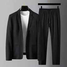 Ensemble d'Été Décontracté en Polyester - Élégance et Confort pour Temps Chauds