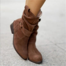 Bottines Noires pour Femmes - Élégantes en Similicuir à Talon Bas