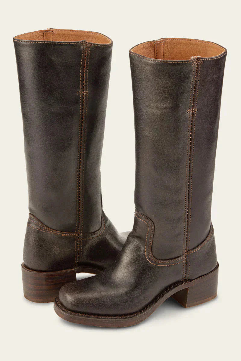 Bottes en Cuir pour Femmes - Élégance Ajustée et Semelle Confortable