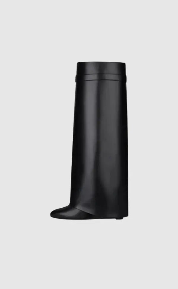 Bottes Femme Cuir Vegan Noir - Élégantes avec Talon Caché et Confort