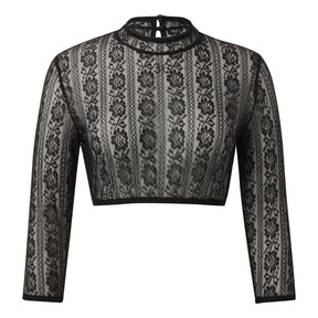 Blouse Dirndl Noire en Dentelle - Élégance Traditionnelle pour Oktoberfest