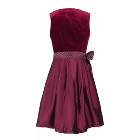 Dirndl Noir avec Broderie Florale - Élégance Bavaroise pour Oktoberfest
