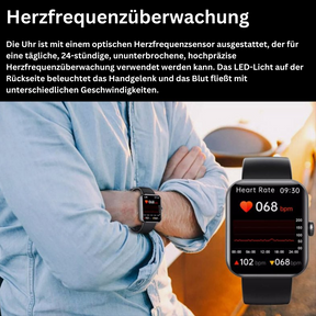 Montre de Glucose Non-Invasive - Suivi Complet de Santé Quotidien