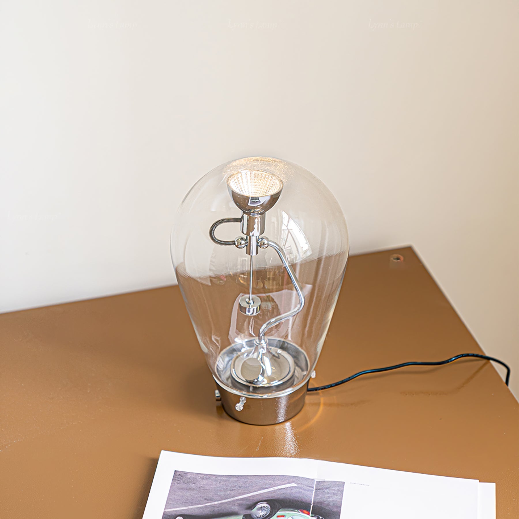 Lampe de Table Élégante en Verre - Design Contemporain et Économie d'Énergie