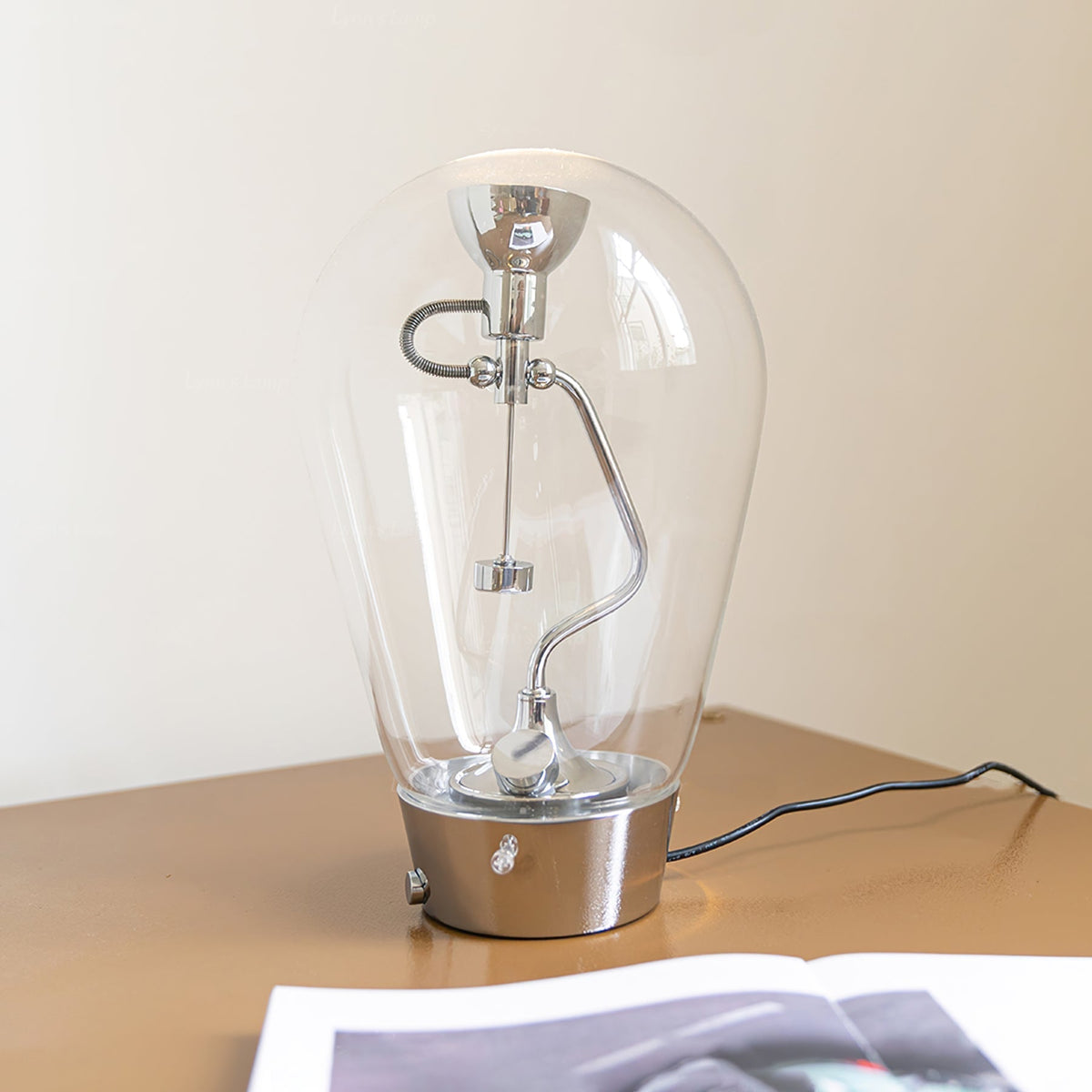 Lampe de Table Élégante en Verre - Design Contemporain et Économie d'Énergie