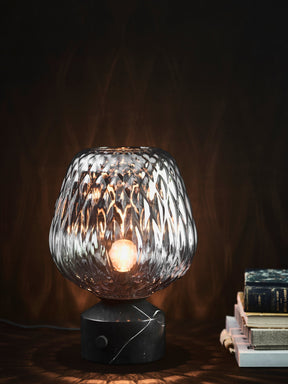Lampe de Table Moderne en Verre - Abat-jour Élégant et Lumière Ambiante