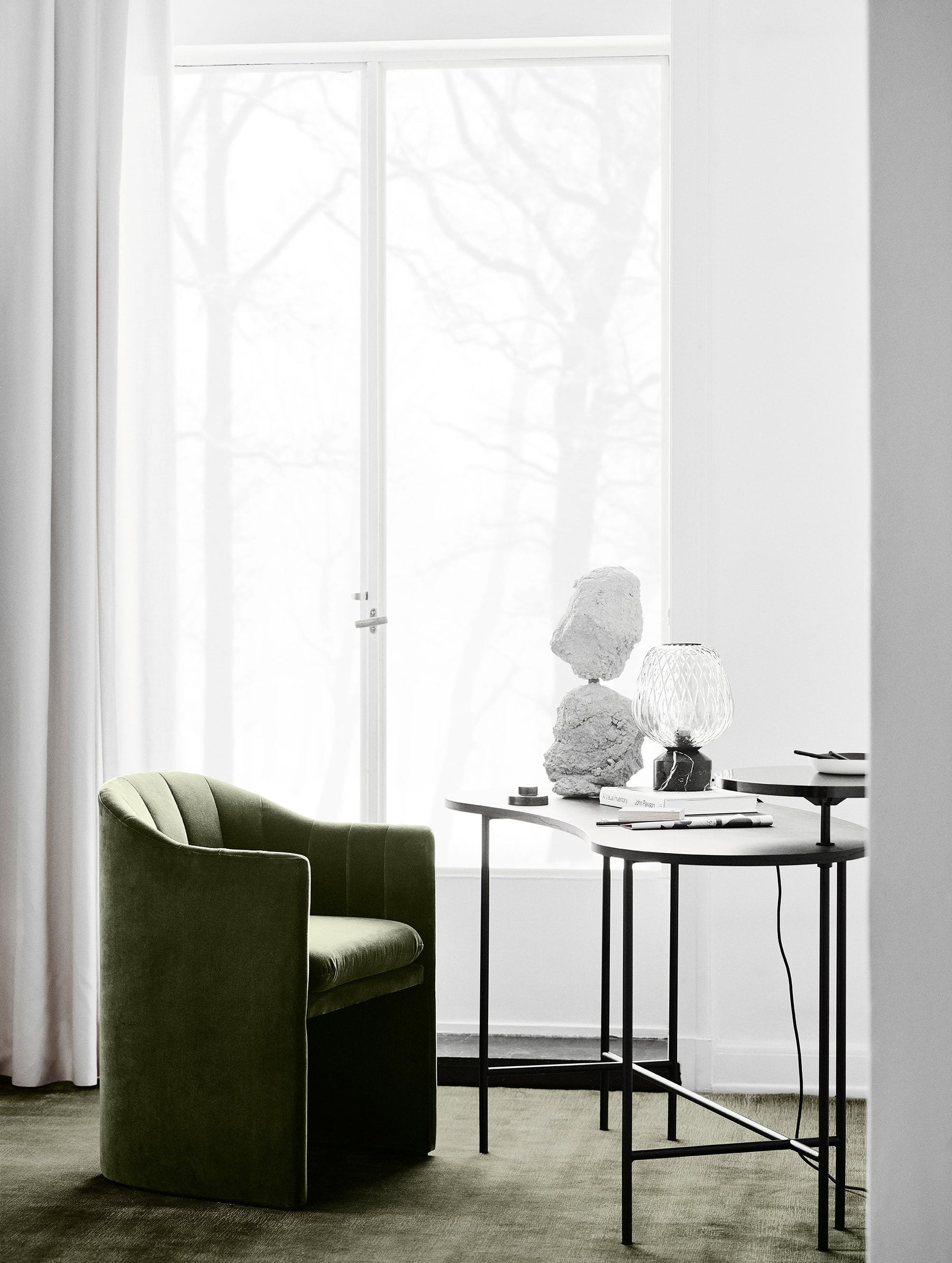 Lampe de Table Moderne en Verre - Abat-jour Élégant et Lumière Ambiante