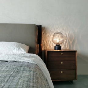 Lampe de Table Moderne en Verre - Abat-jour Élégant et Lumière Ambiante