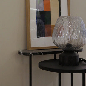 Lampe de Table Moderne en Verre - Abat-jour Élégant et Lumière Ambiante