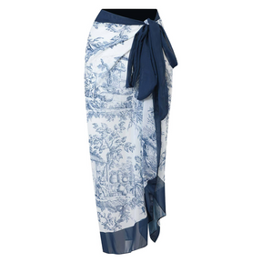 Ensemble de Maillot de Bain Tropical - Chic et Confortable avec Foulard Assorti
