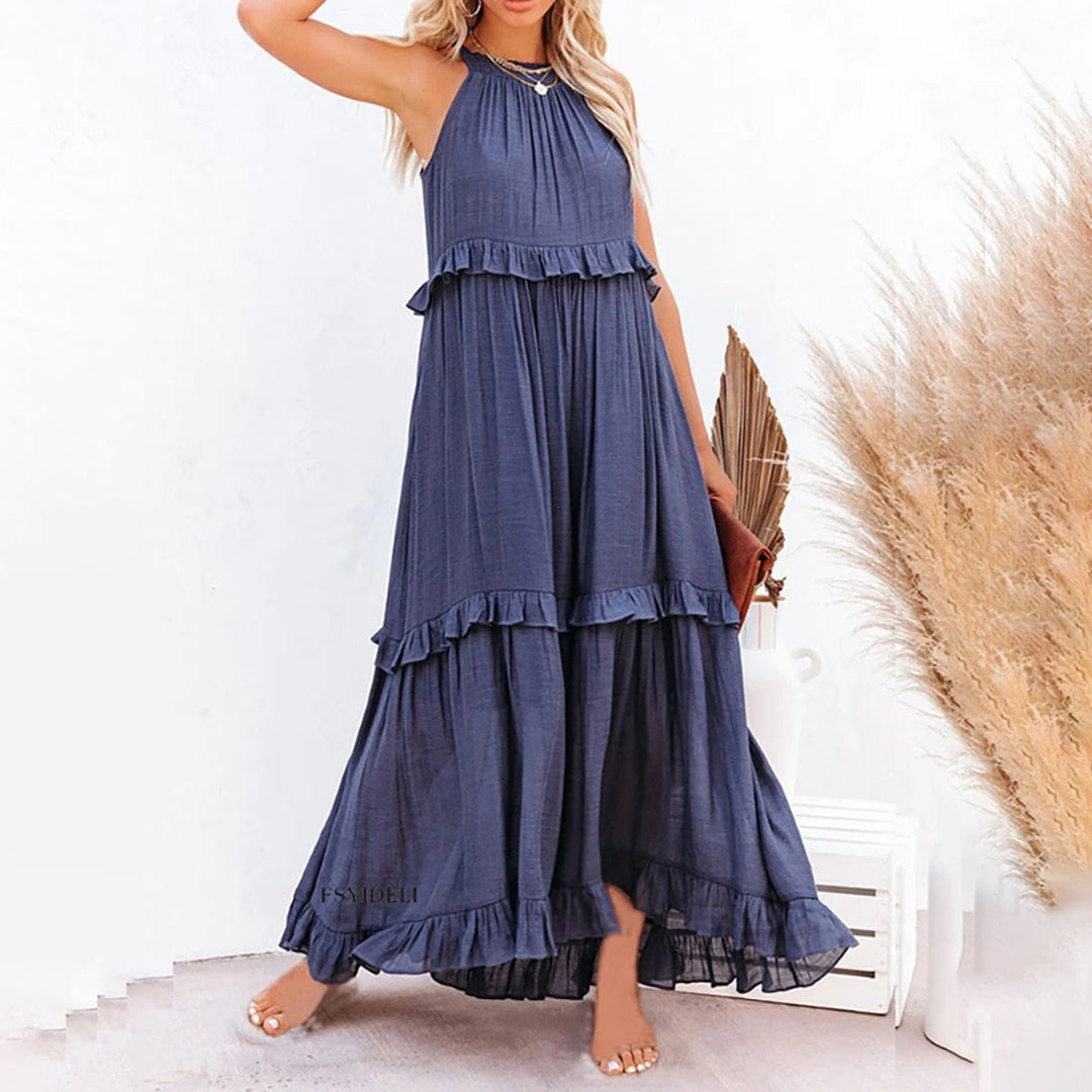 Robe Maxi Élégante à Couches - Style Flatteur pour Toutes les Occasions