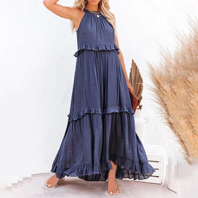 Robe Maxi Élégante à Couches - Style Flatteur pour Toutes les Occasions