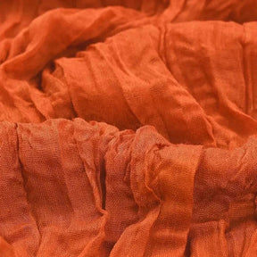 Chemins de Table en Gaze de Coton - Ensemble Élégant de 10 Pièces Plissées