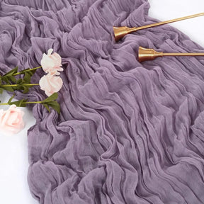 Chemins de Table en Gaze de Coton - Ensemble Élégant de 10 Pièces Plissées