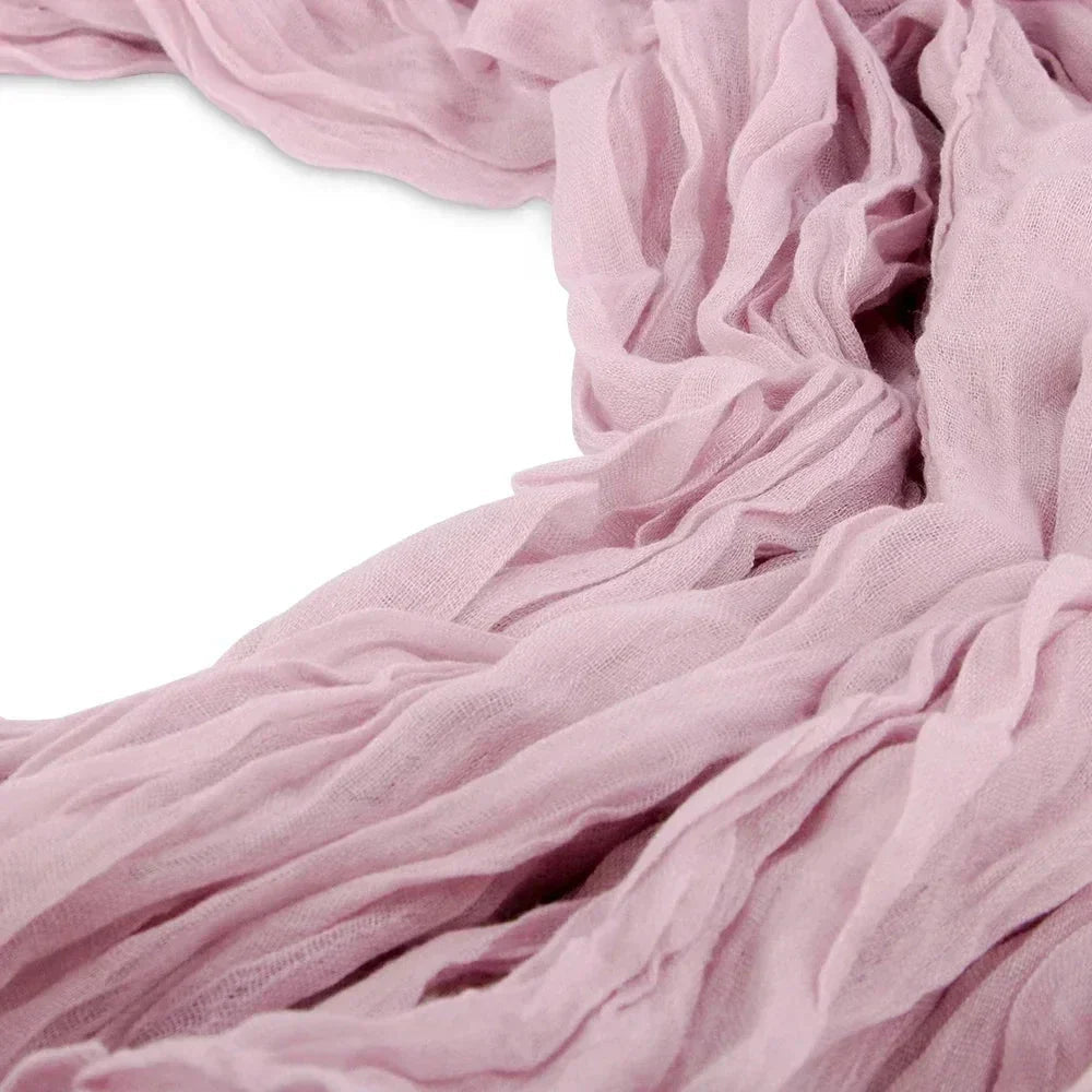 Chemins de Table en Gaze de Coton - Ensemble Élégant de 10 Pièces Plissées