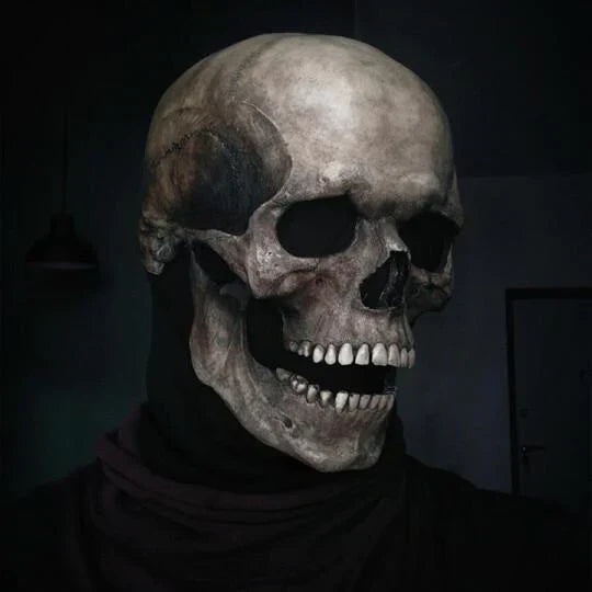 Masque de Crâne Réaliste Mobile - Idéal pour Halloween et Événements Thématiques
