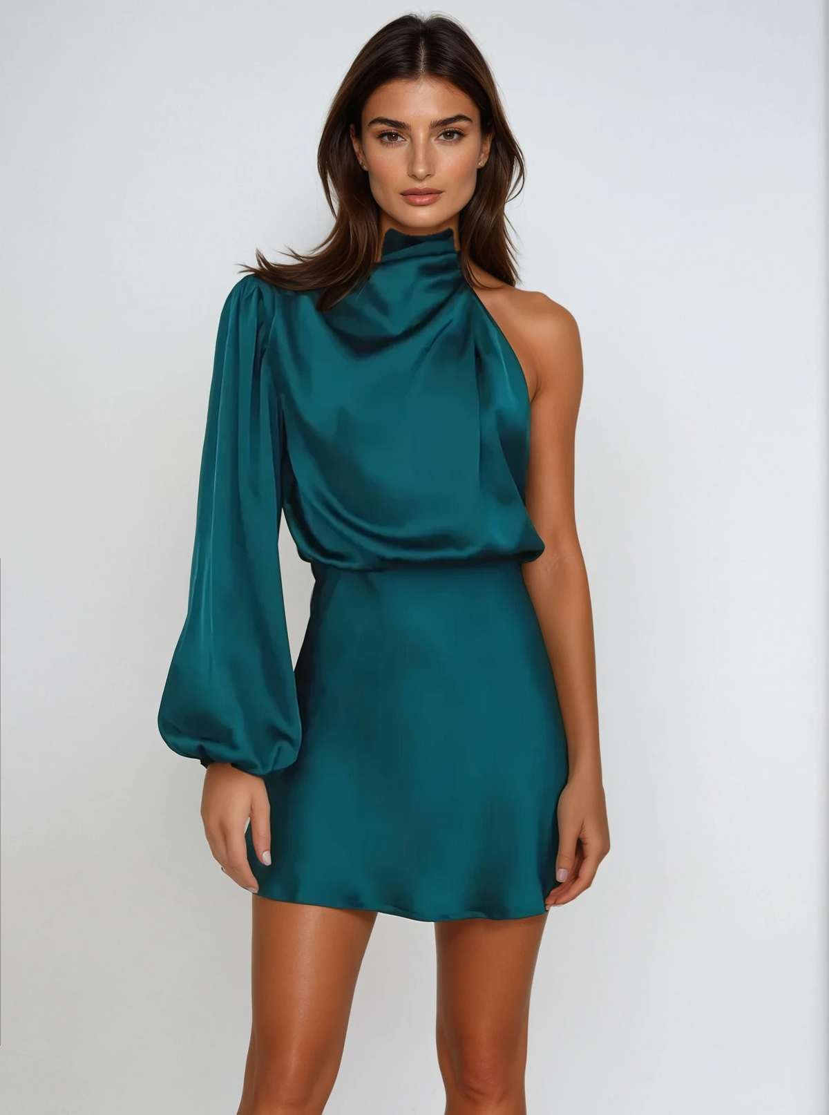 Robe de Soirée Épaule Dénudée - Élégance Chic et Silhouette Flatteuse
