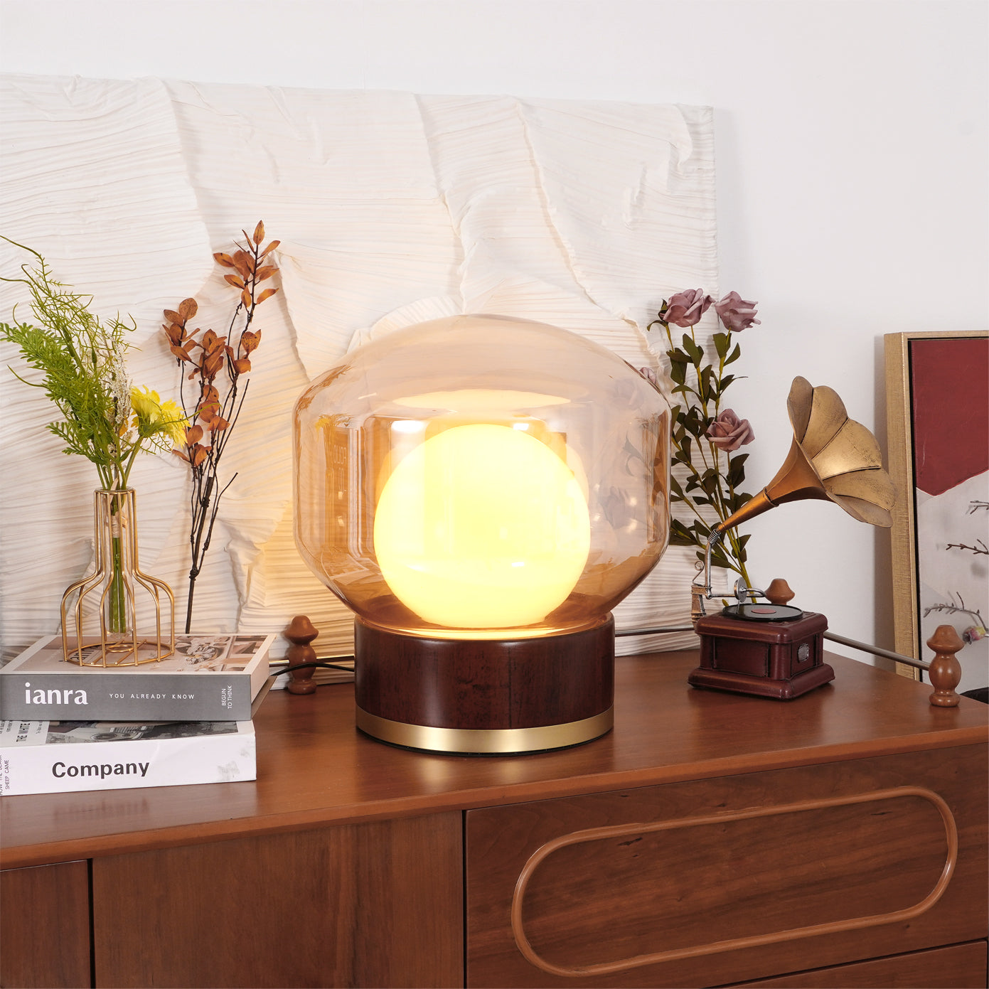 Lampe de Table Géométrique - Lumière Chaude et Accueillante