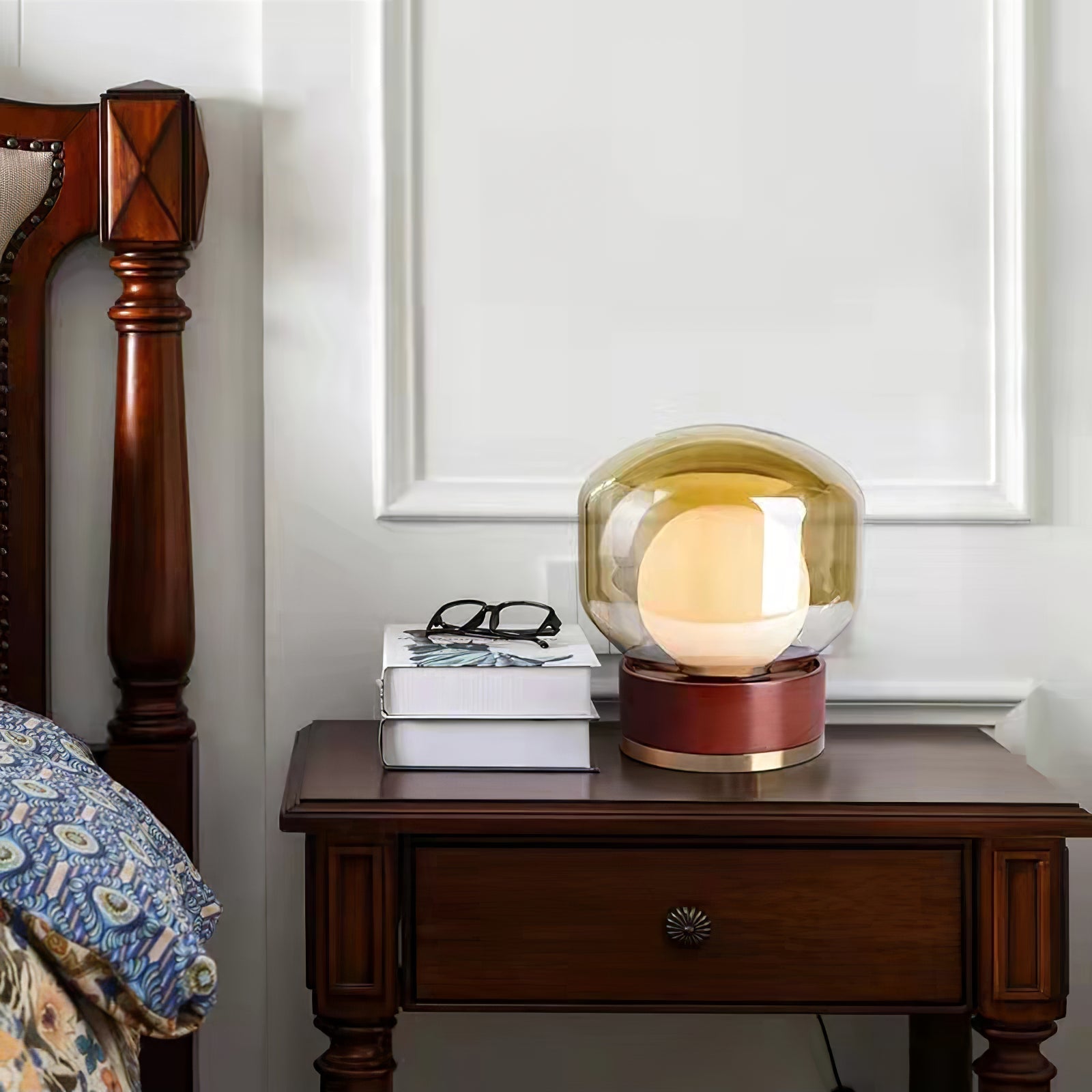 Lampe de Table Géométrique - Lumière Chaude et Accueillante