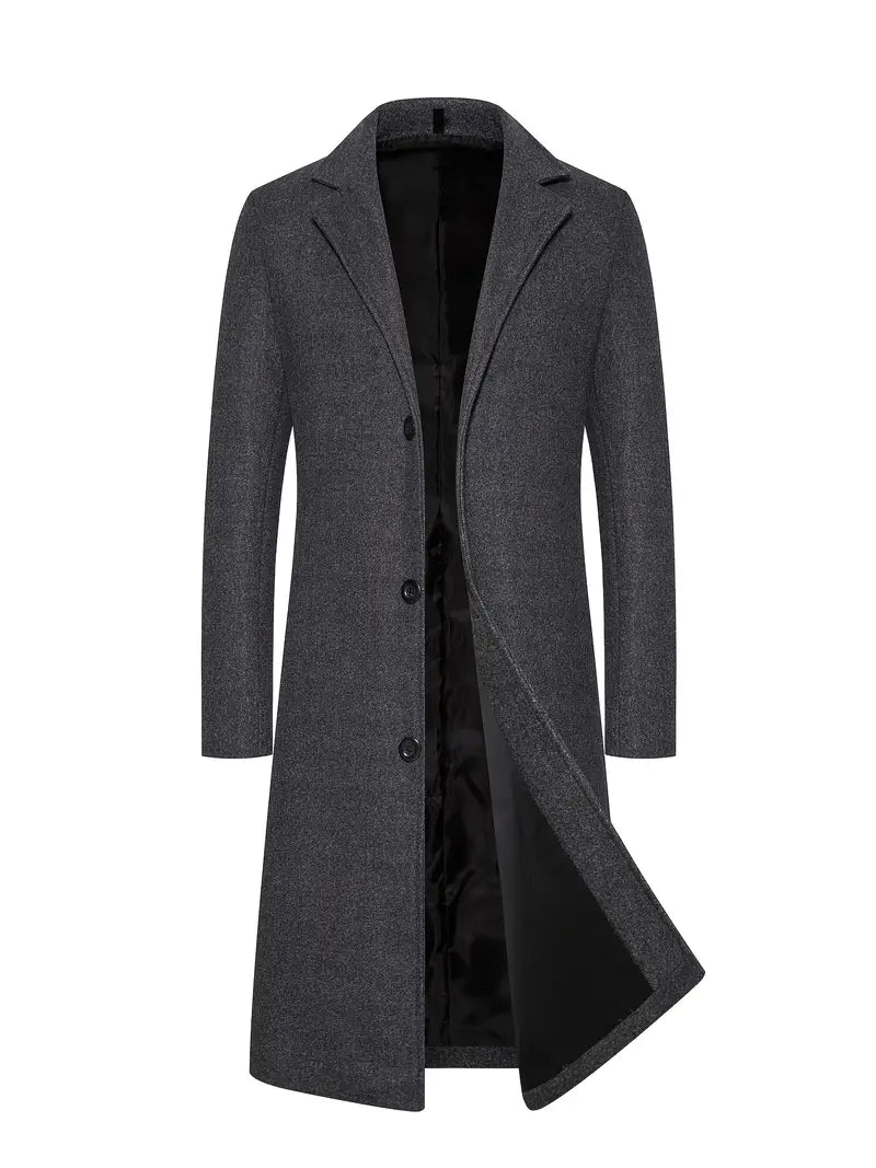 Manteau Long pour Hommes - Style Élégant et Polyvalent