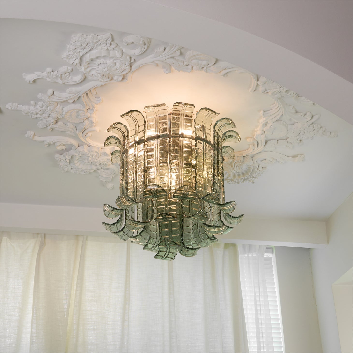 Plafonnier en Verre Italien - Élégance et Raffinement pour Intérieur