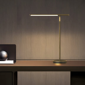 Lampe de Bureau LED Minimaliste - Éclairage Élégant avec Détails en Laiton