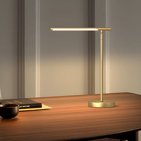 Lampe de Bureau LED Minimaliste - Éclairage Élégant avec Détails en Laiton