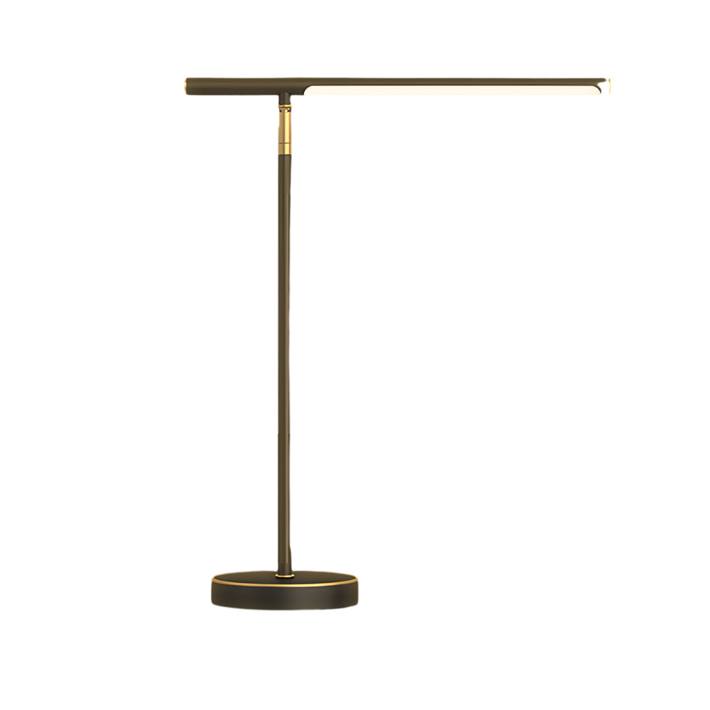 Lampe de Bureau LED Minimaliste - Éclairage Élégant avec Détails en Laiton