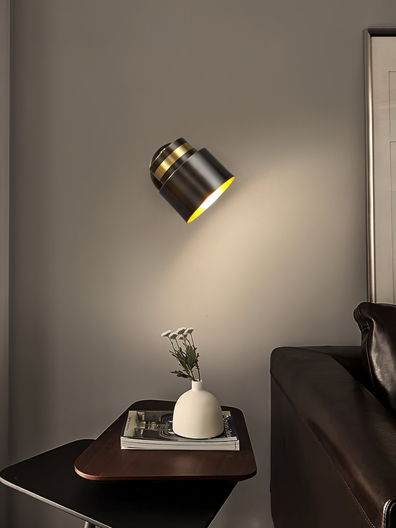 Applique Murale Moderne Noire - Éclairage Économe en Énergie et Durable