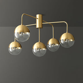 Luminaire de Plafond Luxueux - Design Industriel en Verre et Métal