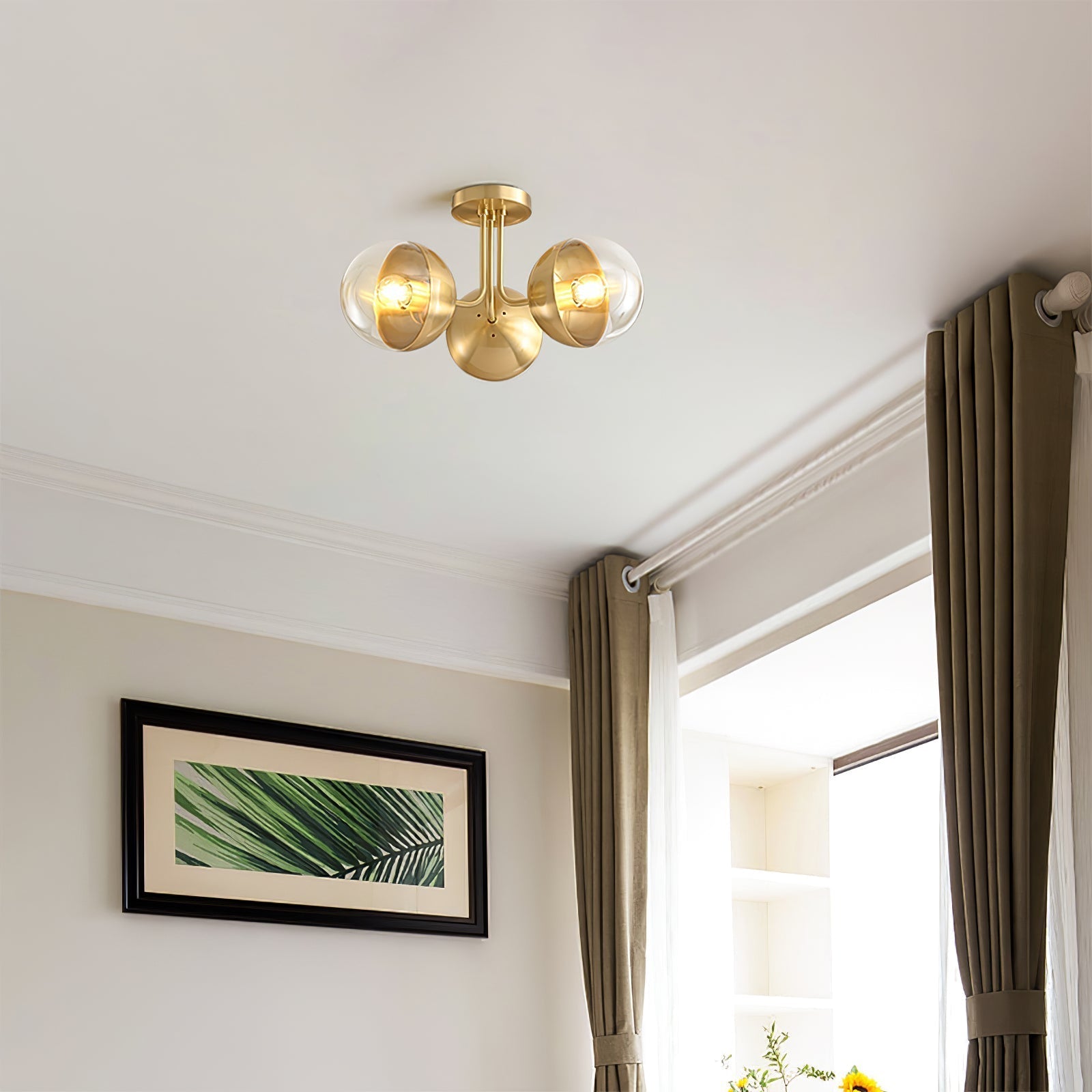 Luminaire de Plafond Luxueux - Design Industriel en Verre et Métal
