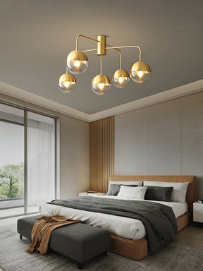 Luminaire de Plafond Luxueux - Design Industriel en Verre et Métal