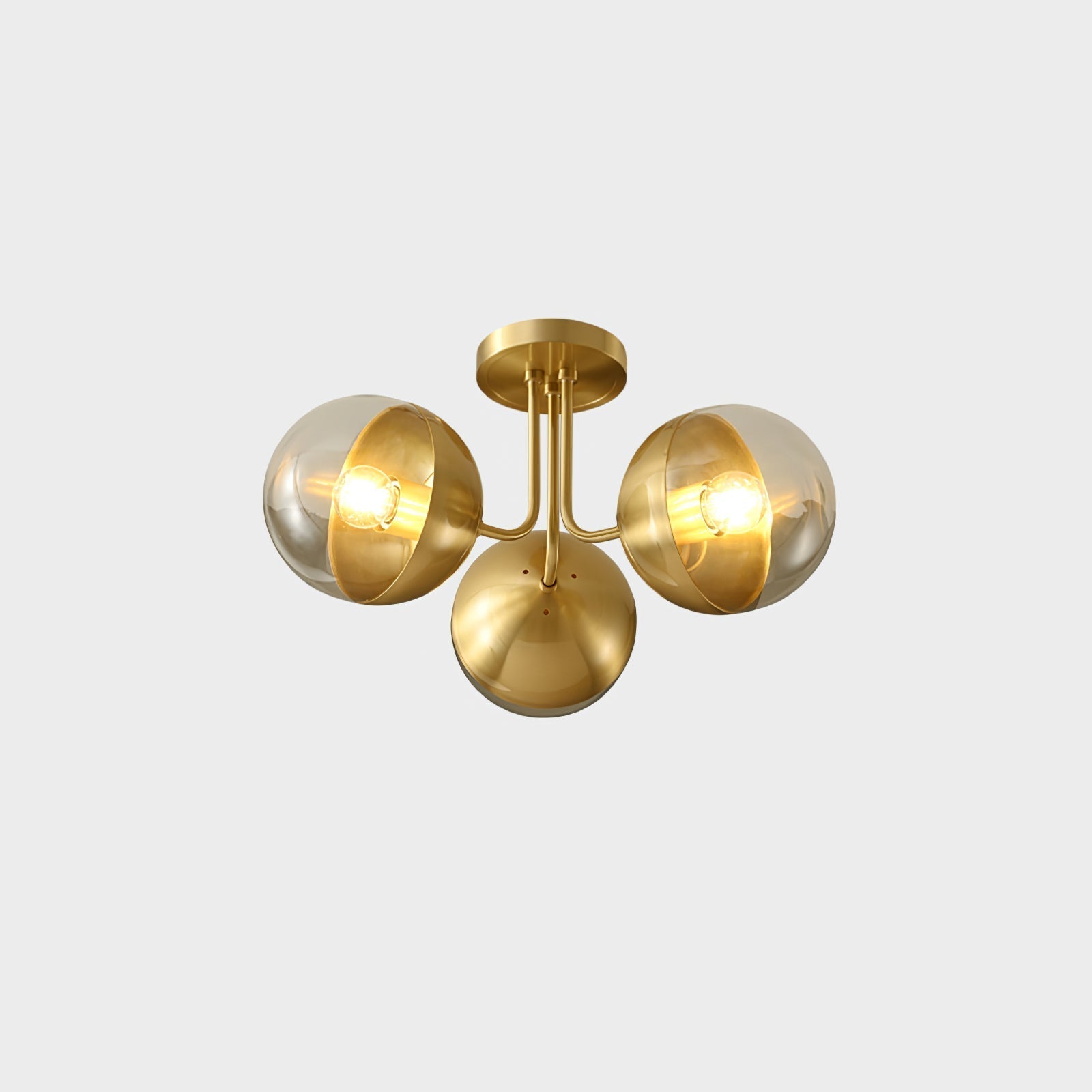Luminaire de Plafond Luxueux - Design Industriel en Verre et Métal