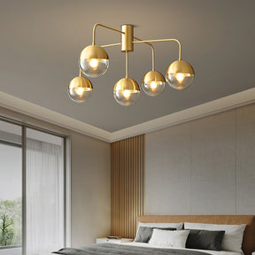 Luminaire de Plafond Luxueux - Design Industriel en Verre et Métal