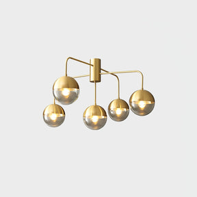 Luminaire de Plafond Luxueux - Design Industriel en Verre et Métal