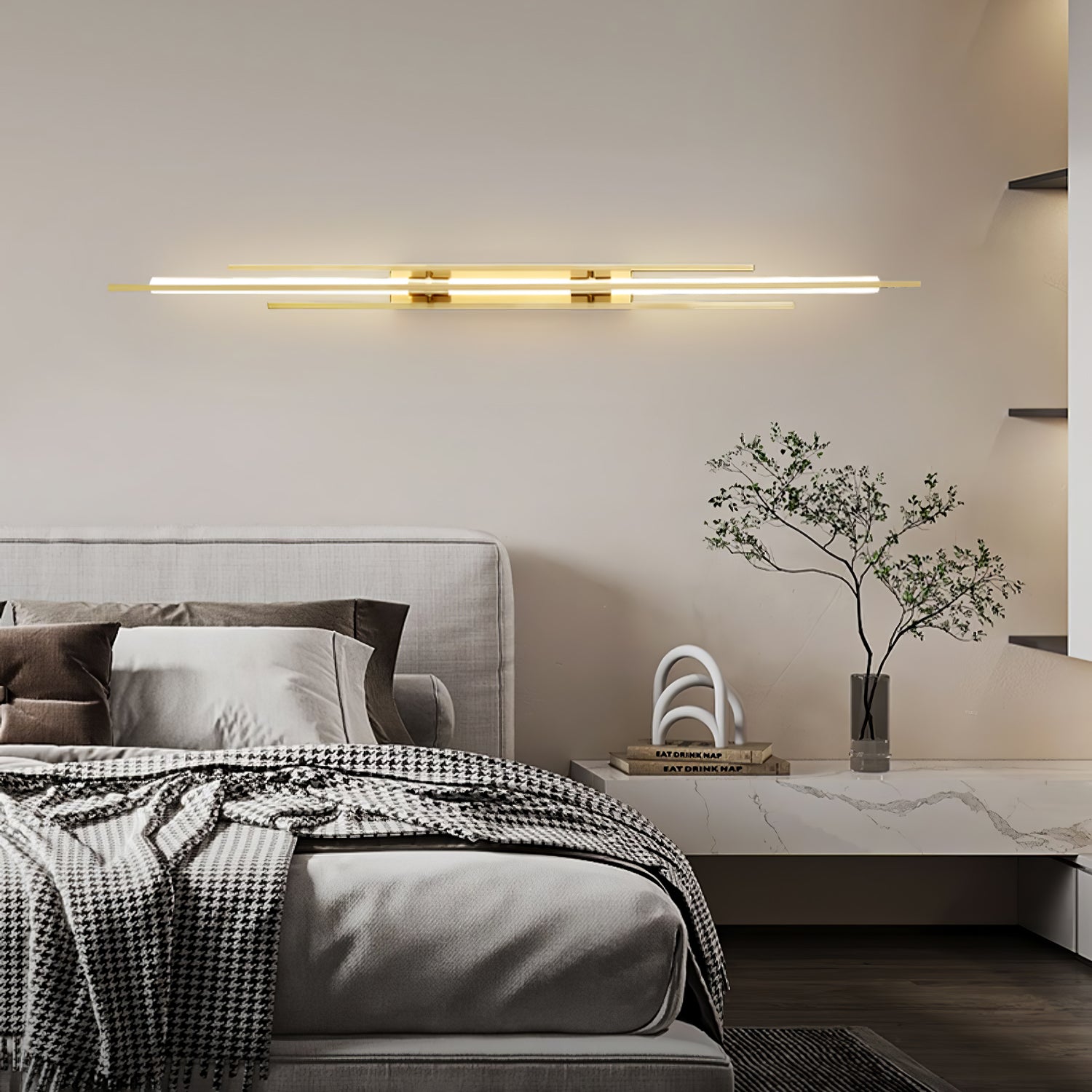 Applique Murale en Or - Élégance et Durabilité pour Intérieur