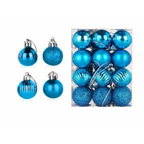 Boules de Noël Élégantes - Ensemble de 24 Ornements en Céramique
