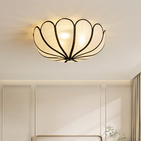 Lampe de Plafond en Rotin - Style Français avec Touche Moderne